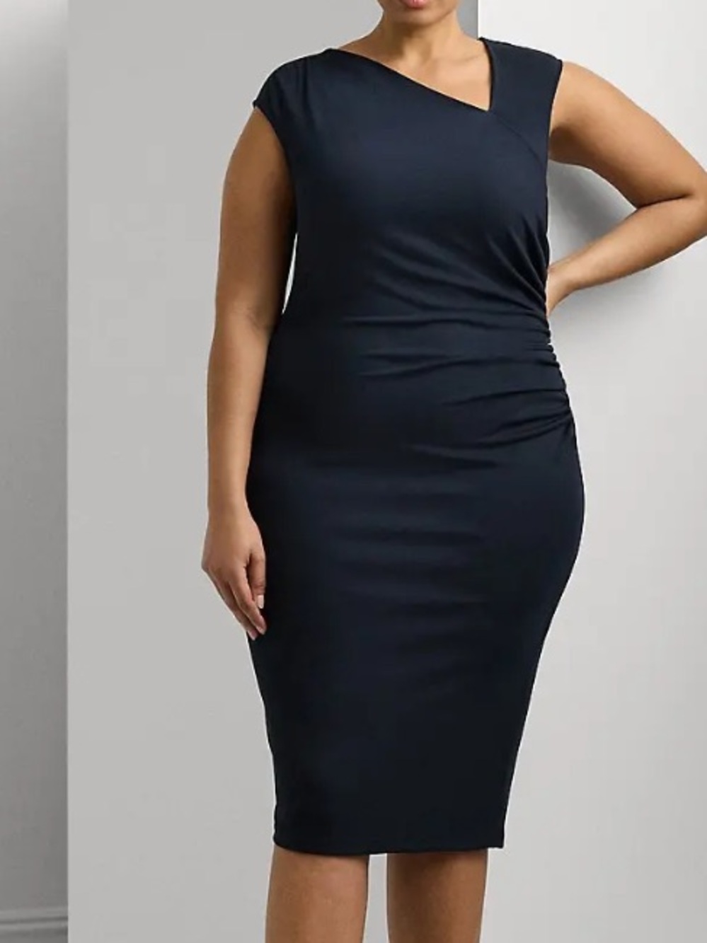 NWT Ralph Lauren Plus Ponte Sheath Dress in Navy size 18W